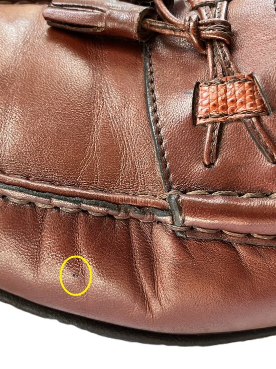 Santoni Men’s Brown Leather Tassel Loafers | Size 11.5 D | Made in Italy main image 7